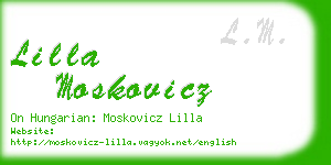 lilla moskovicz business card